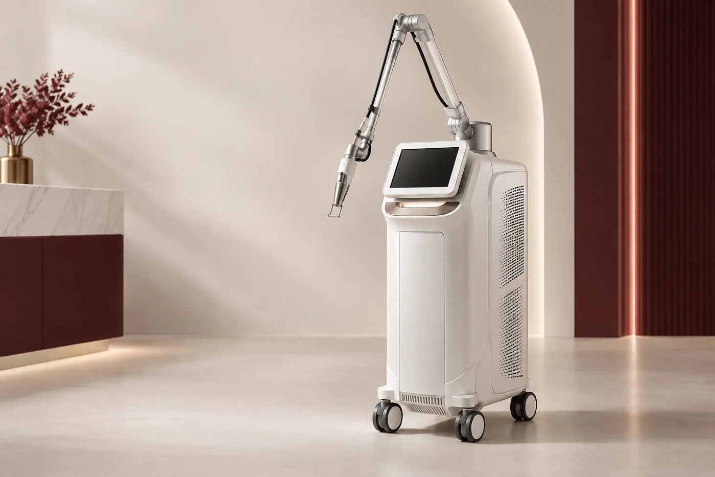 Medical-grade Er:YAG laser system and handpiece