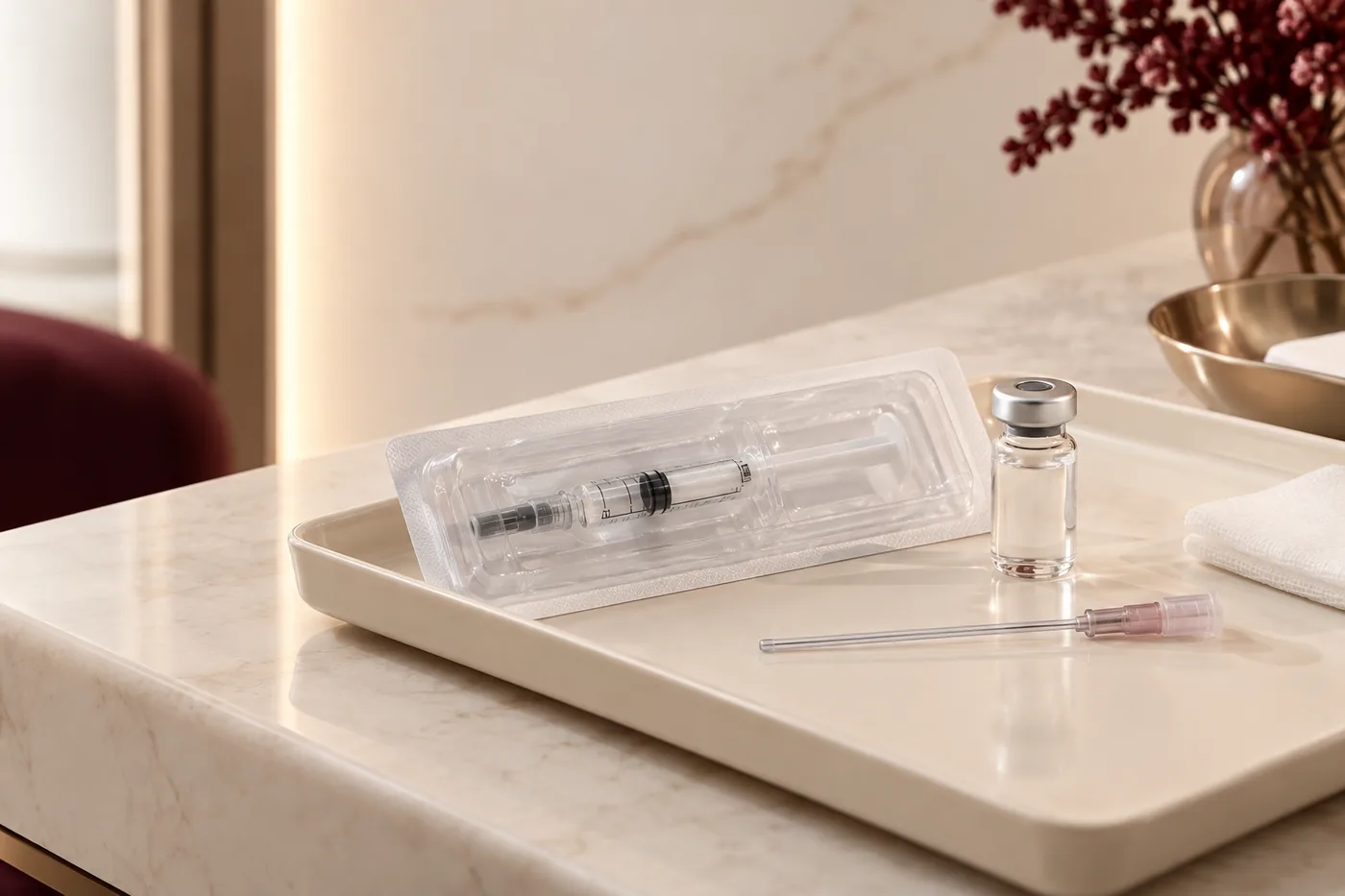 Polynucleotide injectable treatment pack and sterile applicator